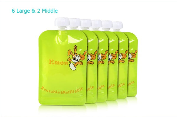 8 Reusable Baby Food Pouches