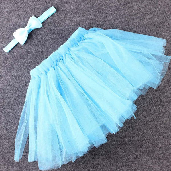 Baby Bow Flower Princess Skirt + Hair Band