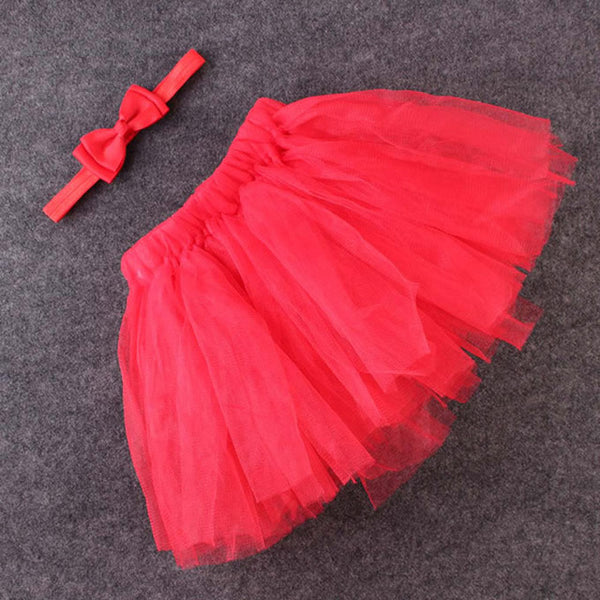 Baby Bow Flower Princess Skirt + Hair Band